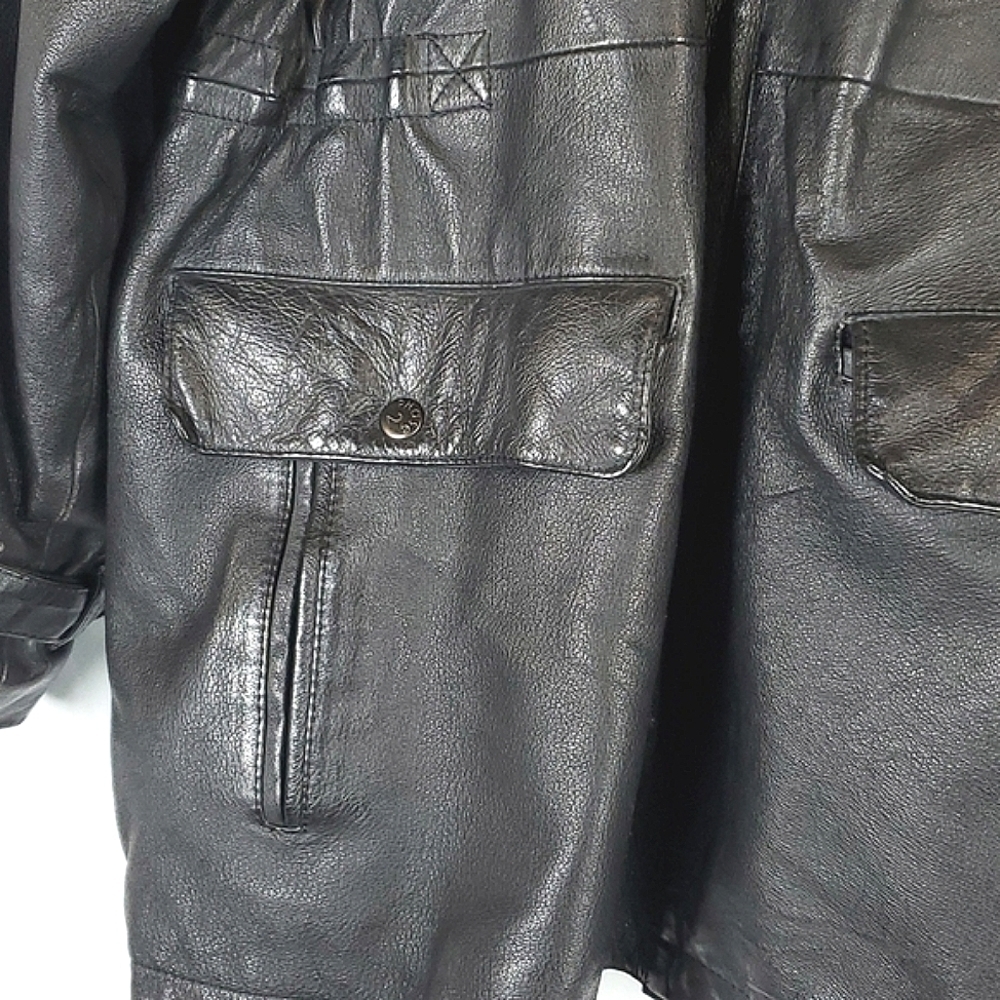 Vintage Phase 2 Black Leather Jacket - Picture 5 of 11
